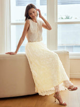 MOTF PREMIUM MESH TEXTURED ELASTIC WAIST SKIRT